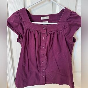 Women's Van-Heusen size M Purple Button-Up Top